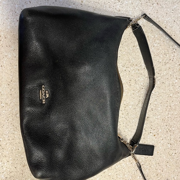 Leather Coach Purse with Hand and Shoulder Strap - Picture 2 of 5